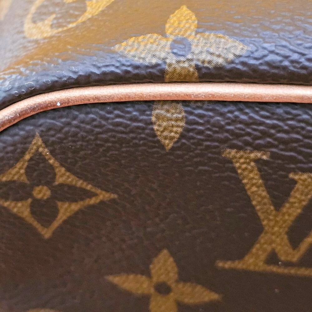 Louis Vuitton Nice Mini Vanity Case Monogram Canvas Beauty Bag Brown - Preowned - Picture 7 of 12